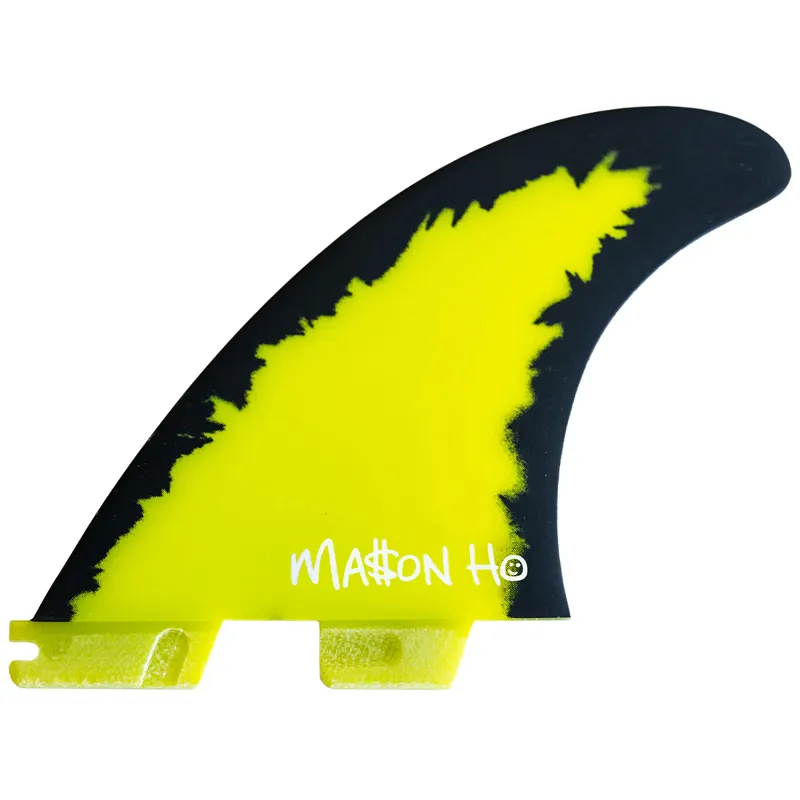 FCS II Mason Ho PC Aircore Tri Fin Set in Black/Yellow-1