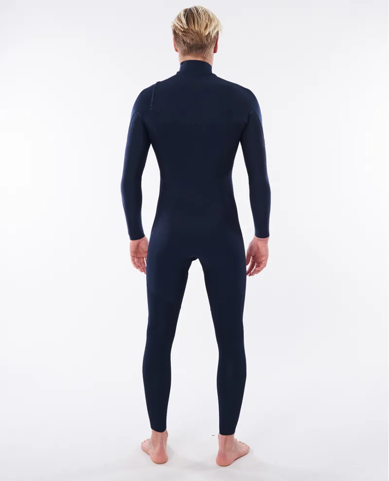 Rip Curl Mens Dawn Patrol Performance 5-3mm Chest Zip Wetsuit in Navy-2