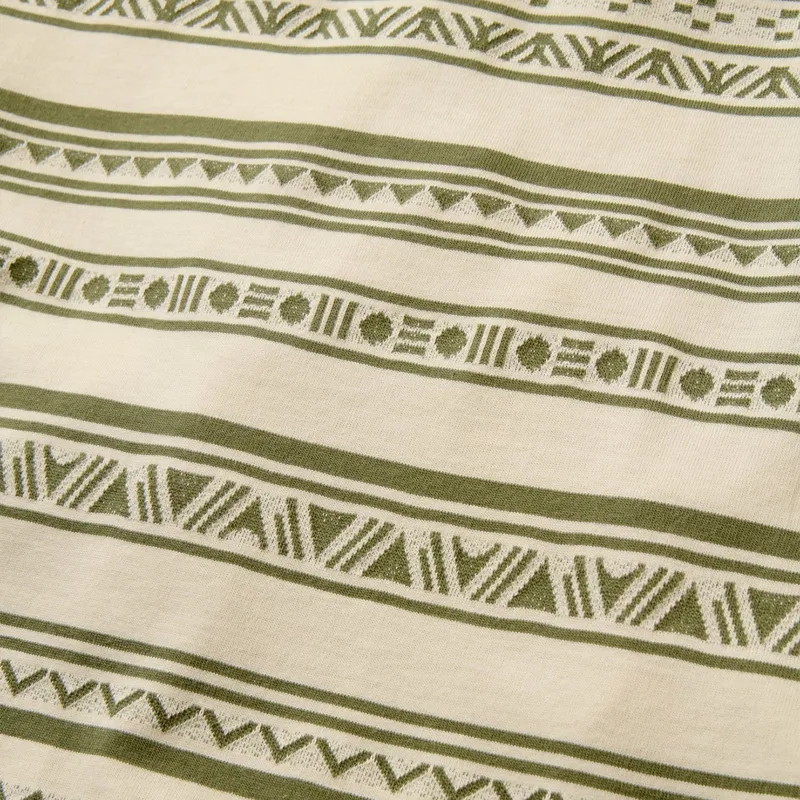 Passenger Mellower Jacquard Tee in Geo Stripe Birch/Khaki-3