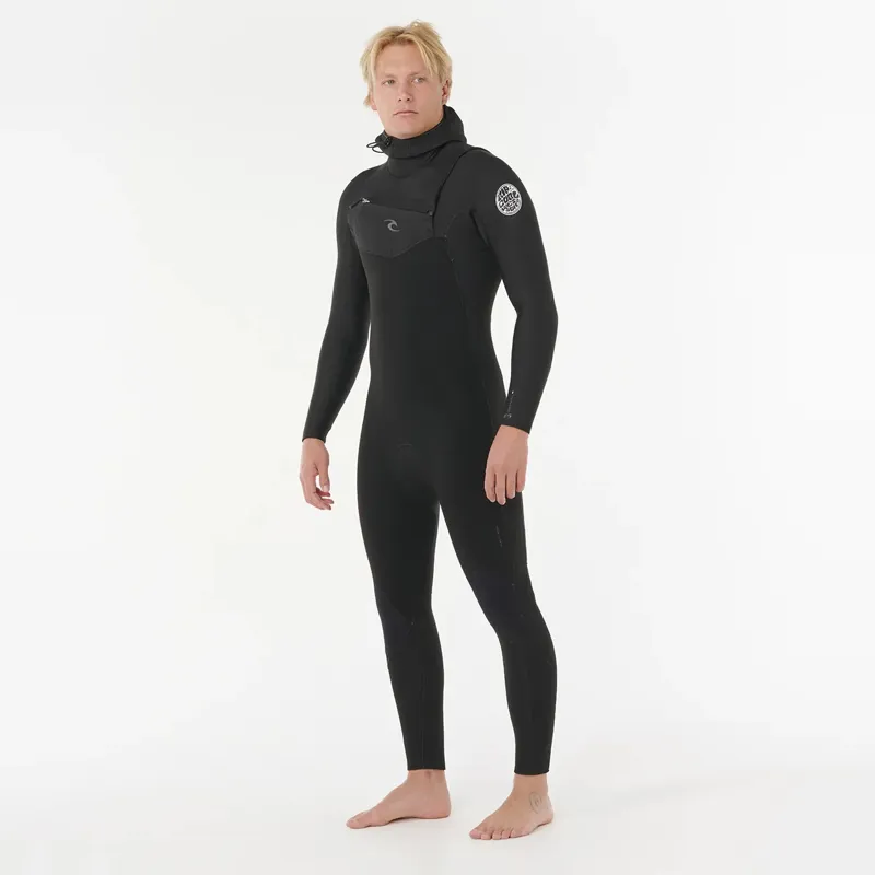 Rip Curl 2025 Dawn Patrol 6/4mm Chest Zip Hooded Wetsuit-2