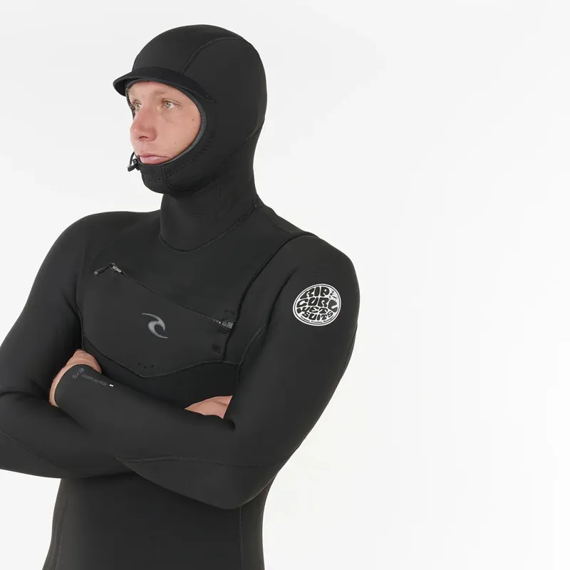 Rip Curl 2025 Dawn Patrol 6/4mm Chest Zip Hooded Wetsuit-4