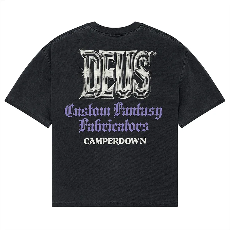 Deus Ex Machina Metal Fabricator Tee in Anthracite-1