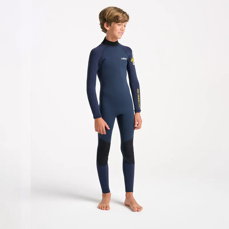 C-Skins NuWave Junior Element 3-2mm Back Zip Wetsuit in Cyan/Slate-6