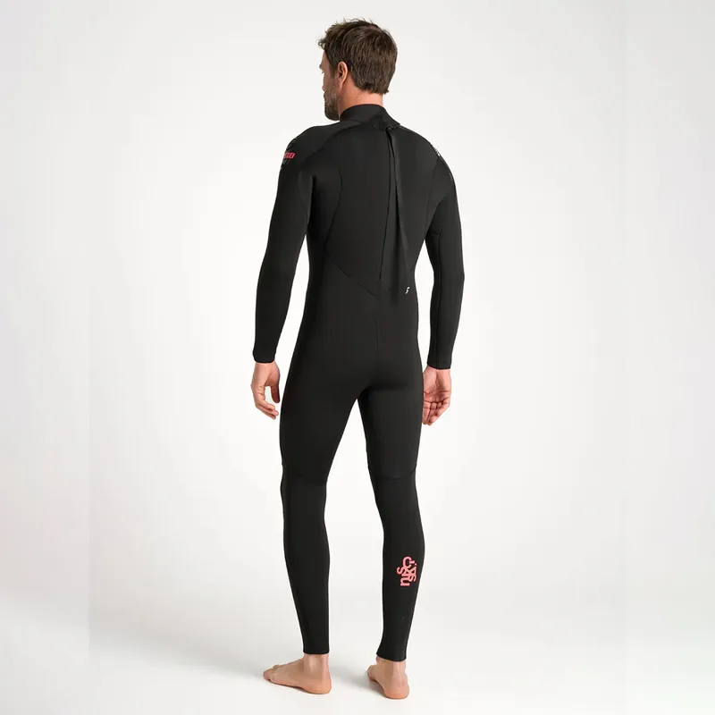 C-Skins NuWave Legend 5-3mm Back Zip Wetsuit in Black/Neon Flare-1