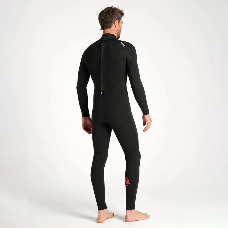 C-Skins NuWave Legend 5-3mm Back Zip Wetsuit in Black/Neon Flare-2