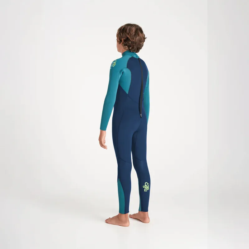 C-Skins NuWave Junior Legend 4-3mm Back Zip Wetsuit in Black/Emerald-2