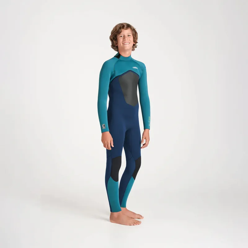C-Skins NuWave Junior Legend 4-3mm Back Zip Wetsuit in Black/Emerald-3
