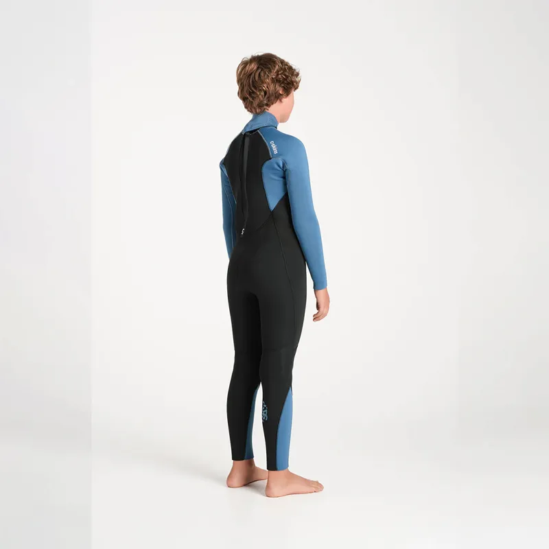 C-Skins NuWave Junior Legend 5-3mm Back Zip Wetsuit in Black/Steel Blue-1