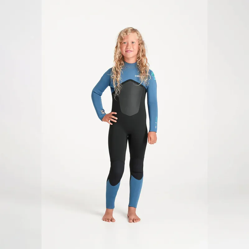 C-Skins NuWave Junior Legend 5-3mm Back Zip Wetsuit in Black/Steel Blue-3