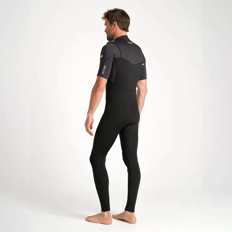 C-Skins NuWave Session 2/2mm Chest Zip Short Arm Wetsuit in Black/Meteor-4
