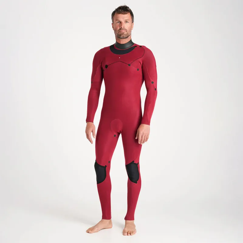 C-Skins NuWave Session 4/3mm Chest Zip Wetsuit in Black/Silver-6