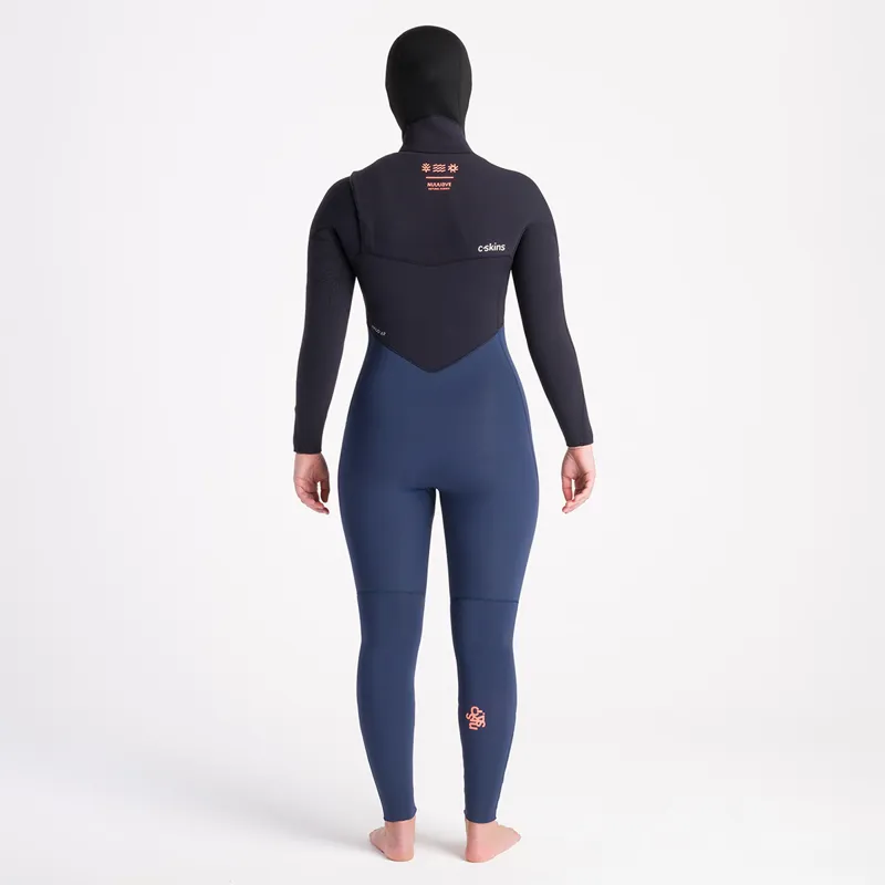C-Skins Womens NuWave ReWired 6-5mm Hooded Chest Zip Wetsuit-5