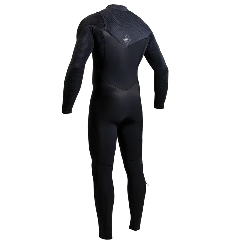 O Neill Hyperfreak 5-4mm+ Chest Zip Wetsuit in Black-1