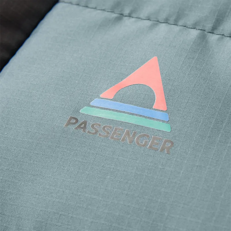 Passenger Oceanic Recycled Insulated 1/2 Zip Jacket in Storm Grey/Deep Plum-1