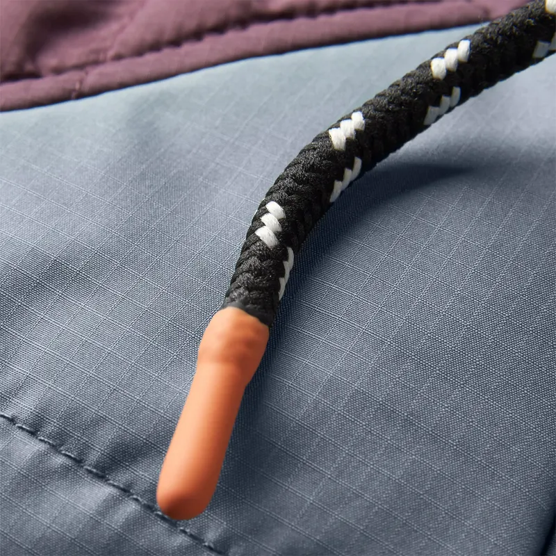 Passenger Oceanic Recycled Insulated 1/2 Zip Jacket in Storm Grey/Deep Plum-3