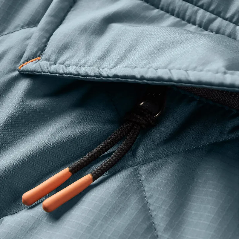 Passenger Oceanic Recycled Insulated 1/2 Zip Jacket in Storm Grey/Deep Plum-5