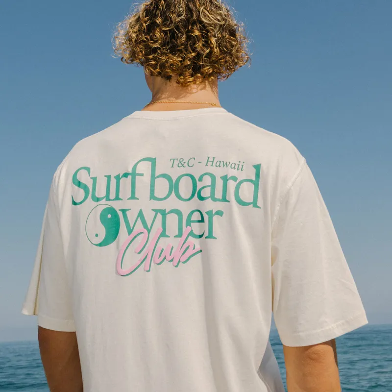 T and C Surf Designs Owner Tee in Vintage White-3