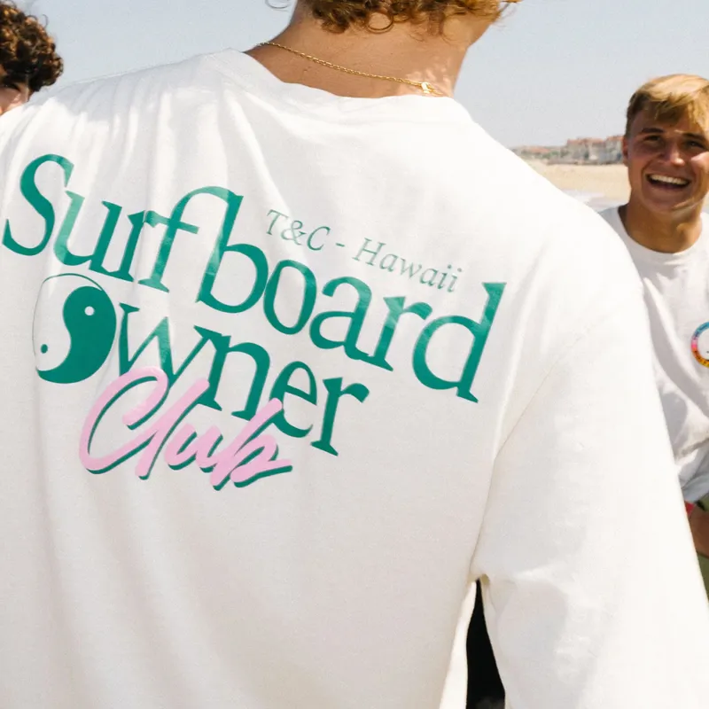 T and C Surf Designs Owner Tee in Vintage White-4