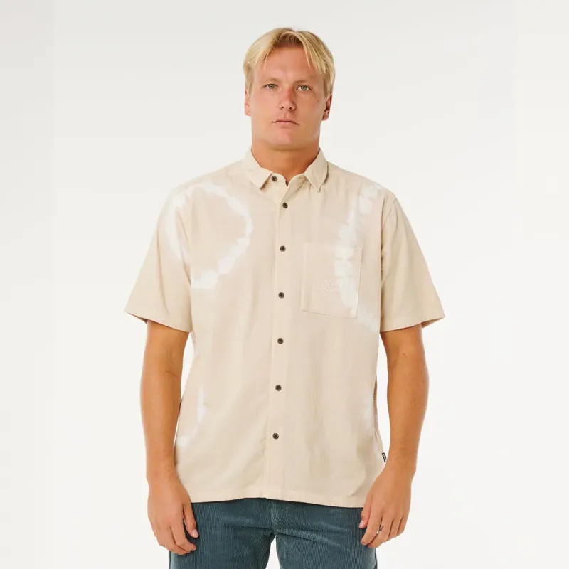 Rip Curl Pacific Rinse Short Sleeve Shirt in Bone