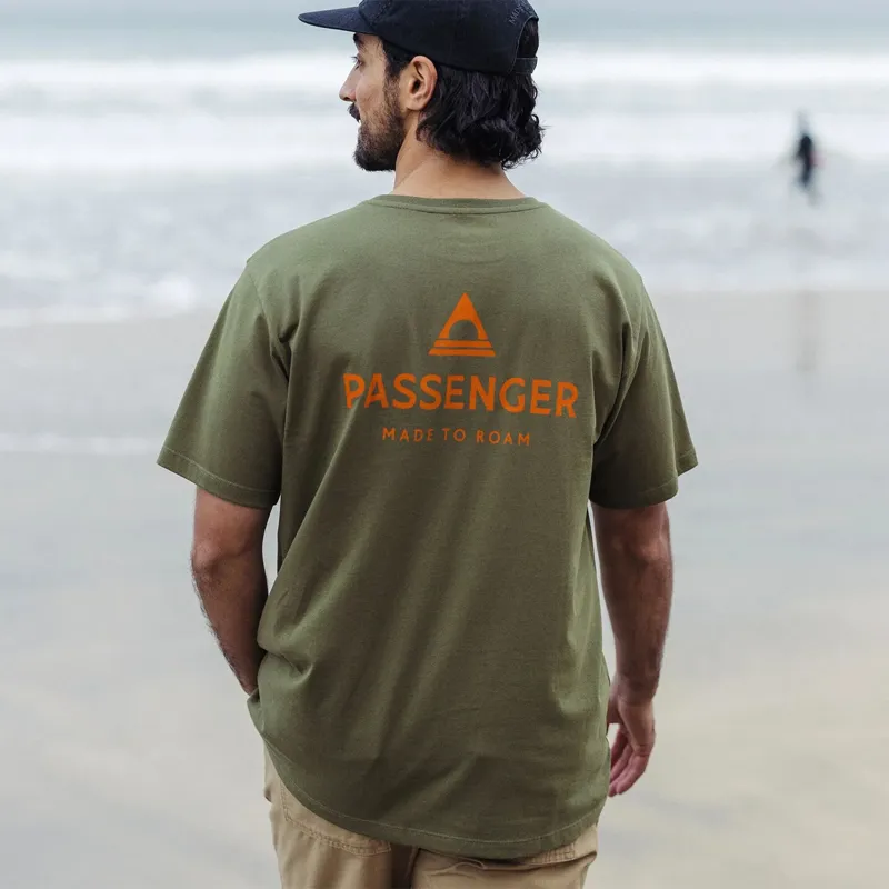 Passenger Recycled Cotton T-Shirt in Khaki-3