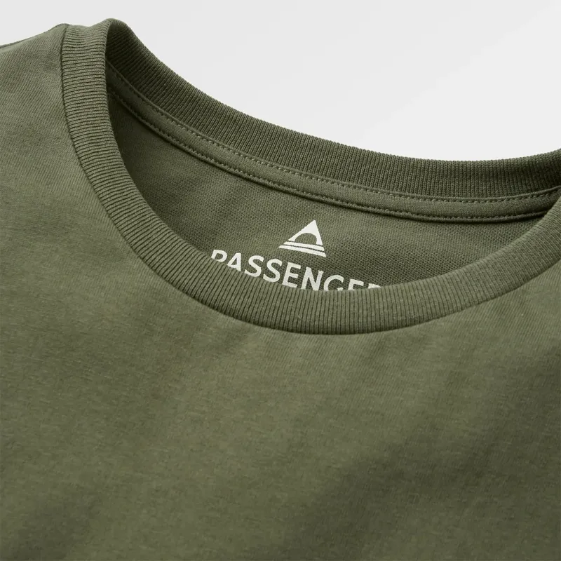 Passenger Recycled Cotton T-Shirt in Khaki-5