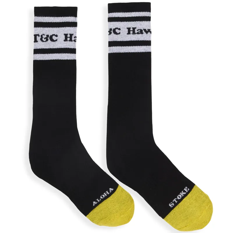 T and C Surf Designs Pearl Socks in Black/White/Yellow