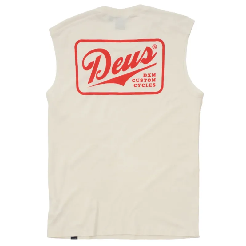 Deus Ex Machina Phase Muscle Tee in Dirty White