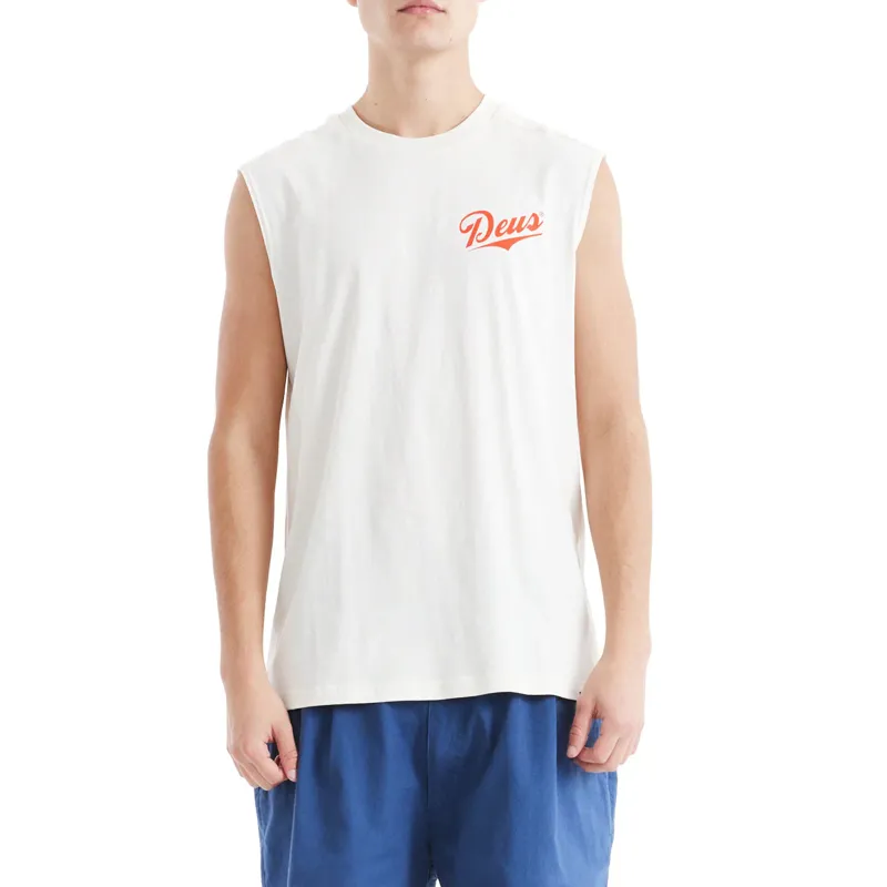Deus Ex Machina Phase Muscle Tee in Dirty White-3