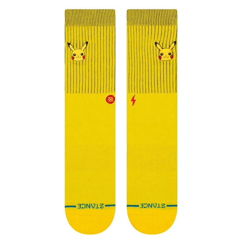 Stance Pokemon Pikachu Crew Sock in Yellow-1