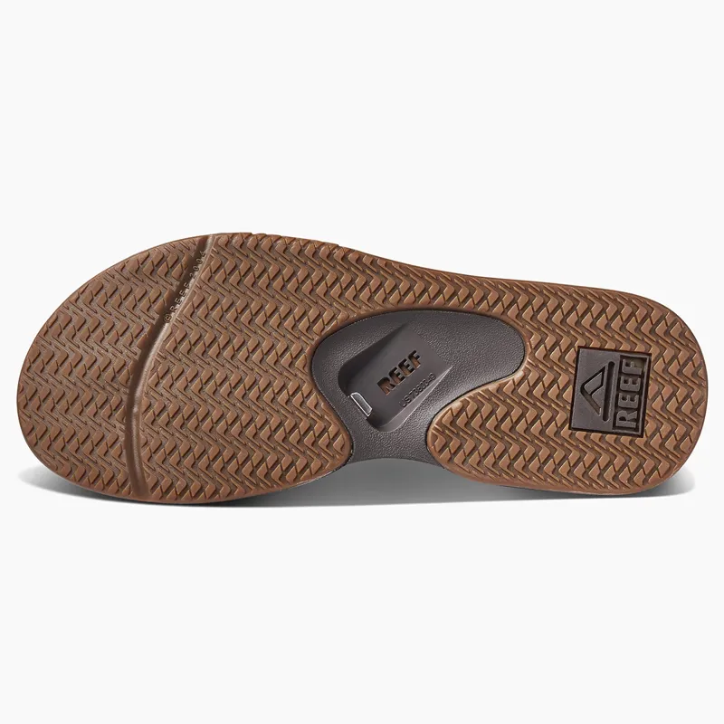 Reef Leather Fanning Sandal in Dark Brown-1