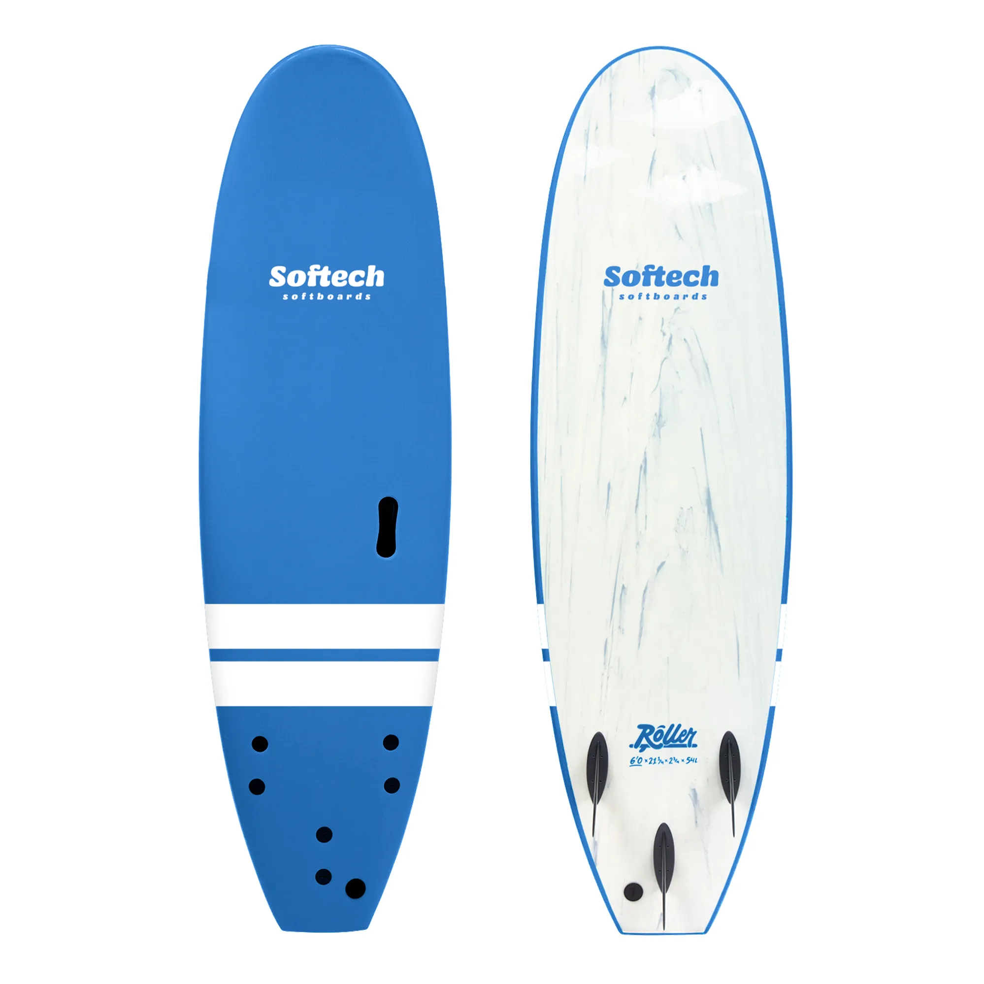 Softech Roller Soft Surfboard in Sky Blue