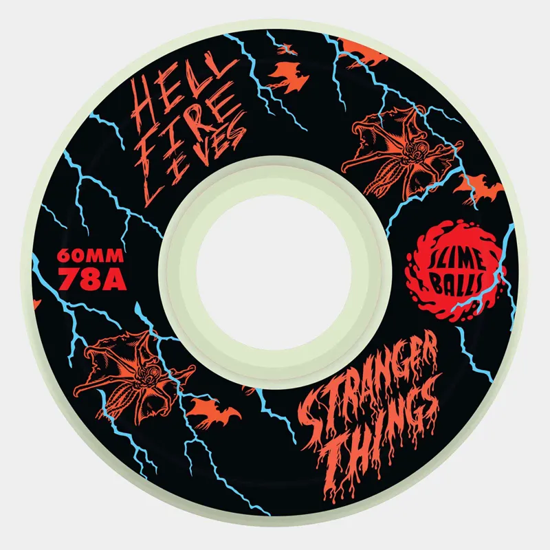 Stranger Things X Santa Cruz Meek Slasher Slime Balls Skateboard Wheels-1
