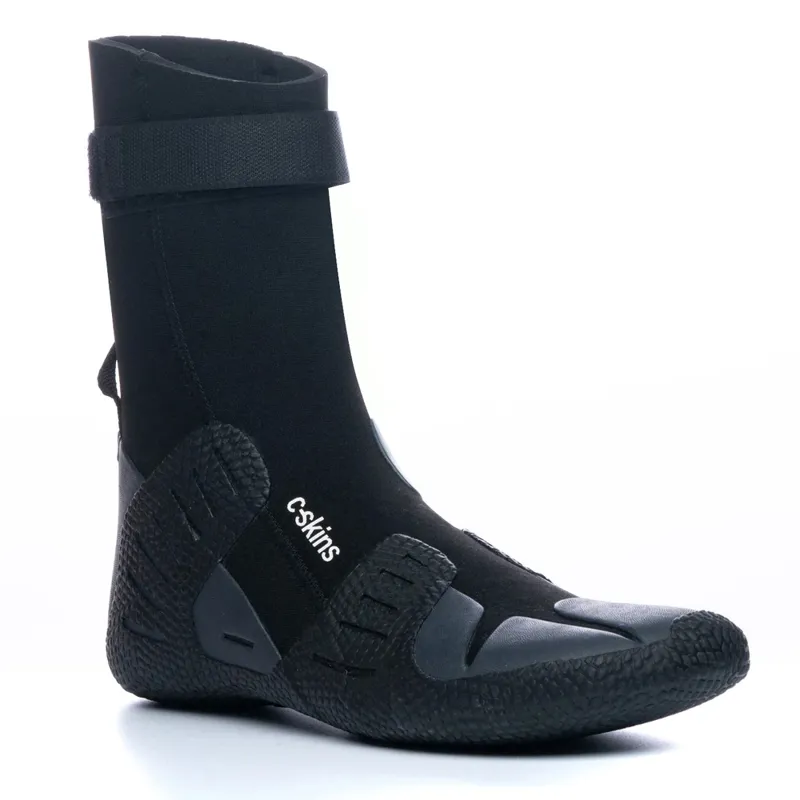 C-Skins Session 5mm Round Toe Wetsuit Boots in Black-Charcoal-1