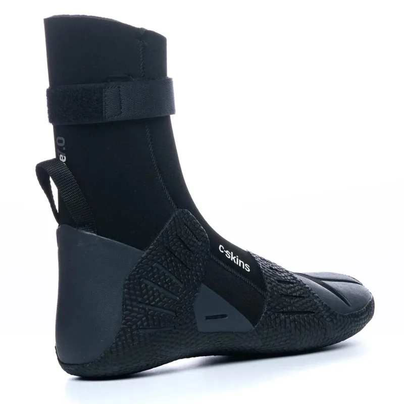 C-Skins Session 7mm Round Toe Wetsuit Boots in Black-Charcoal-2