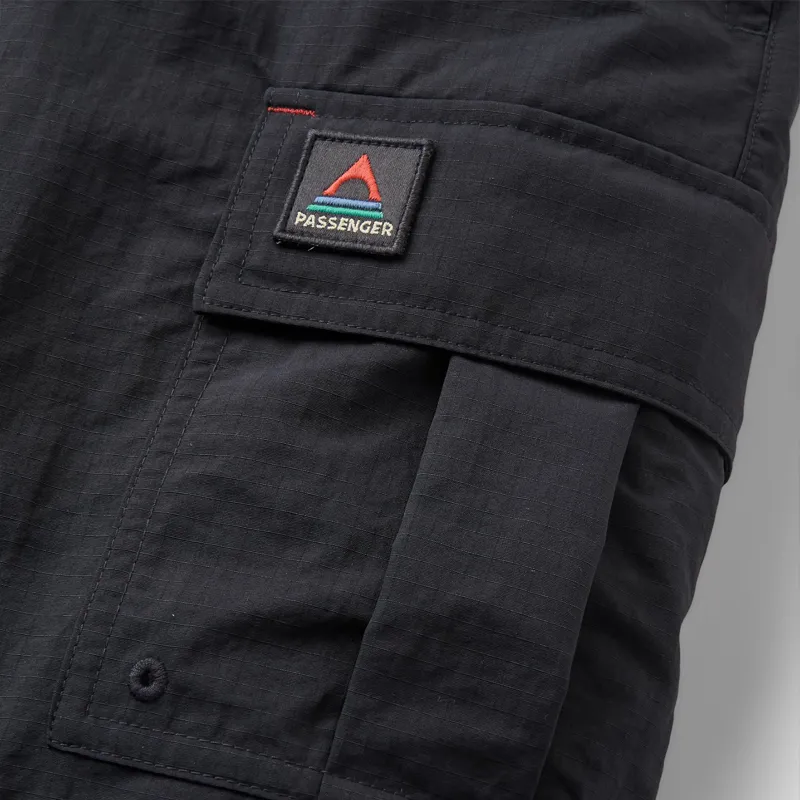 Passenger Seek Out Ripstop Short in Black-3