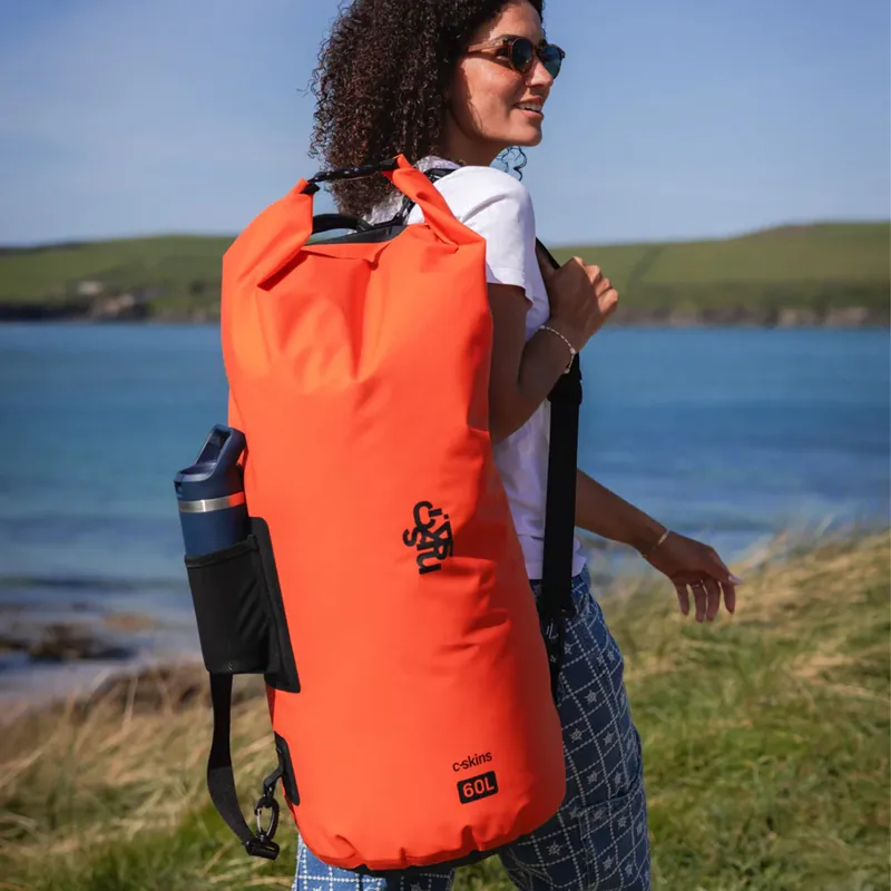 C-Skins Session Dry Bag Backpack in Flame Orange-1