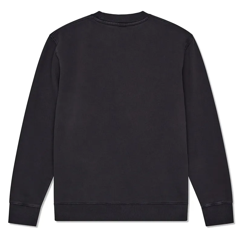 Deus Ex Machina Shield Garment Dyed Crew in Black-1