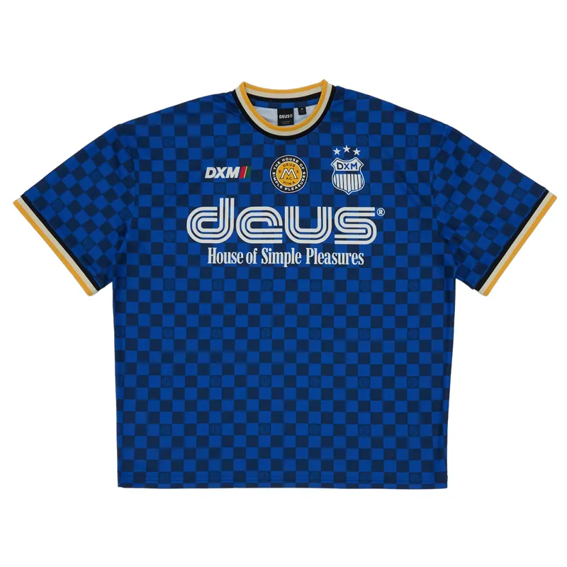 Deus Ex Machina Showroom Moto Jersey in Lapis Blue