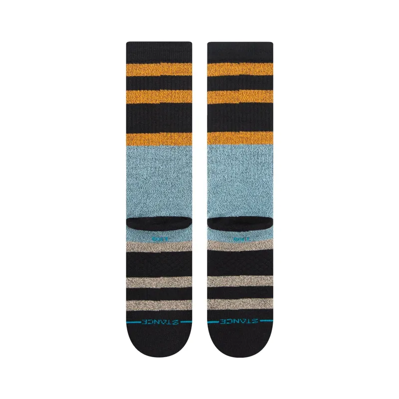 Stance Staggered Crew Sock in Washed Black - SIZE Large-1