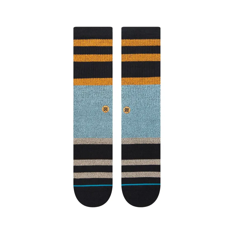 Stance Staggered Crew Sock in Washed Black - SIZE Large-2