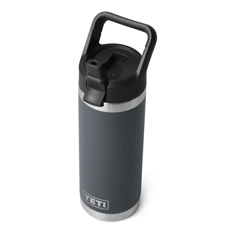 Yeti Rambler 18oz Straw Bottle in Charcoal