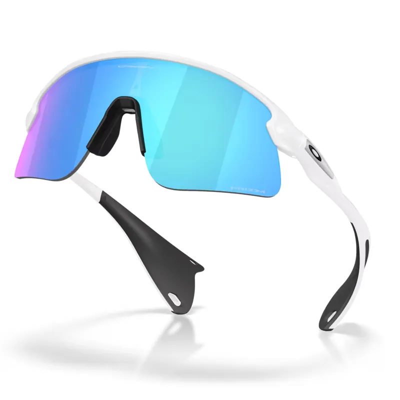 Oakley Stunt Devil Sunglasses with Prizm Sapphire Lenses and Matte White Frames-3