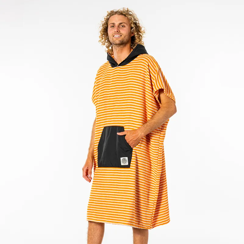 Rip Curl / Surf Sock Hooded Towel / Orange Stripes-1