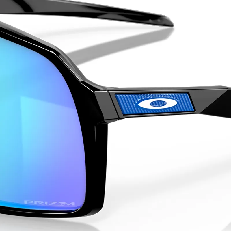 Oakley Sutro Sunglasses with Prizm Sapphire Lenses and Polished Black Frames-5