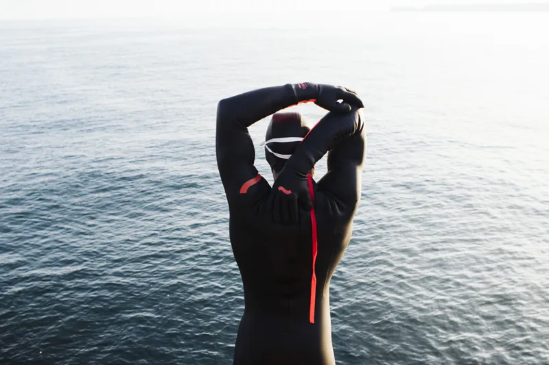 C-Skins Swim Research / Mens  / 4-3mm / Back Zip / Black-Orange-5