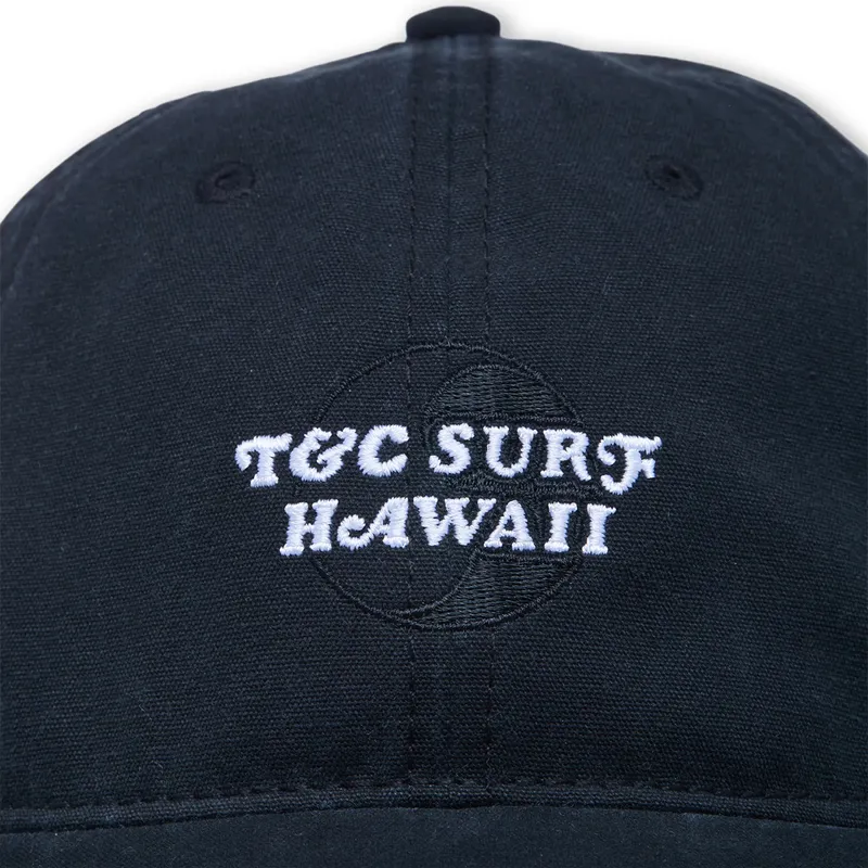 T and C Surf Designs TCSH Dad Cap in Washed Black-3