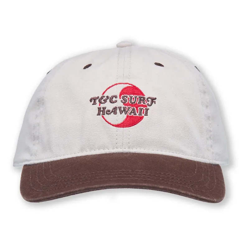 T and C Surf Designs TCSH Dad Cap in Greige/Brown