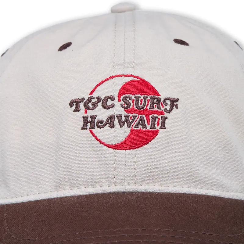 T and C Surf Designs TCSH Dad Cap in Greige/Brown-3