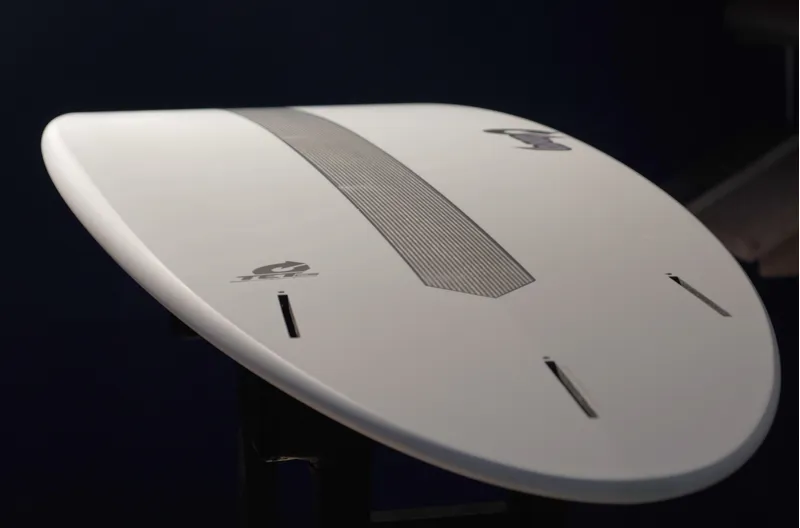 Torq Miami Blue/Carbon Strip Fun Surfboard - Futures-3