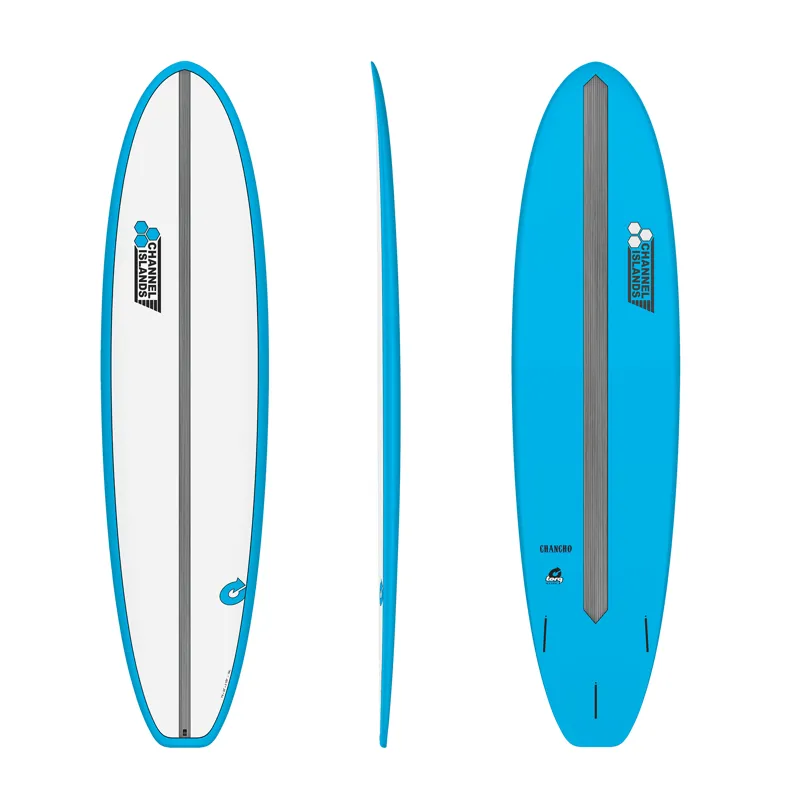 Torq Blue/Carbon Strip CI Chancho Surfboard - Futures